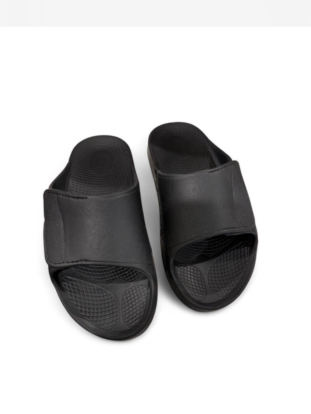 OOFOS Men's Recovery Black Slide Sandals - Comfortable Everyday Slip-Ons